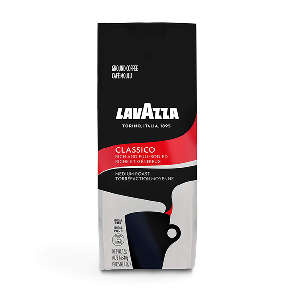 Lavazza Classico Medium Roast Whole Bean Coffee, 12 oz