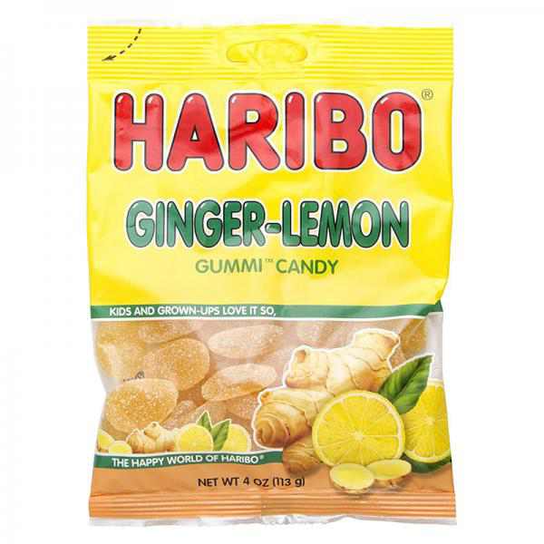 with Haribo Ginger Lemon Gummy Candy, 4 Oz.