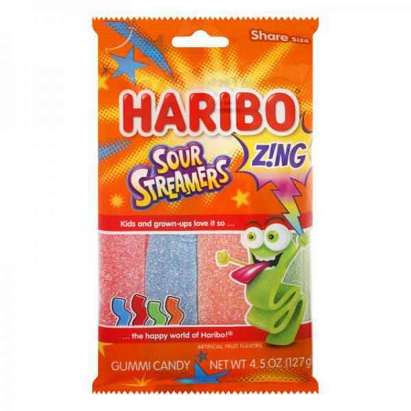 Haribo Sour Streamers Gummi Candy - 4.5 oz