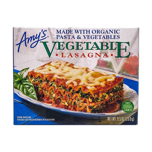  Amy's Organic Vegetable Lasagna 9.5 oz