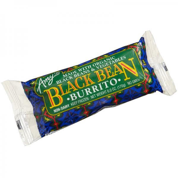 Amy's Black Bean & Vegetable Burrito, Dairy-Free, Organic, 6-Ounce Boxes