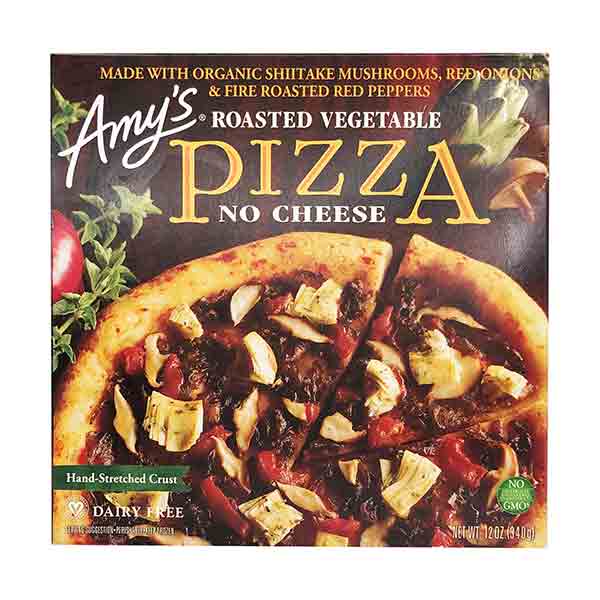 Amy's Roasted Vegetable No Cheese Frozen Pizza - 12oz