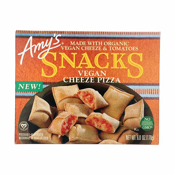 Amy's Snacks Vegan Cheeze Pizza Snacks, 6.0 Ounce (Frozen)