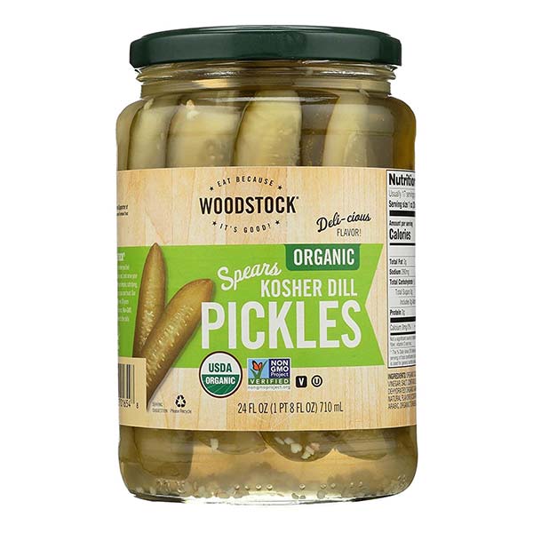 Woodstock Organic Kosher Dill Pickle Spears 24 fl oz