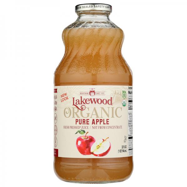Lakewood Organic Apple Juice, 32-Ounce Bottles (Pack of 6)
