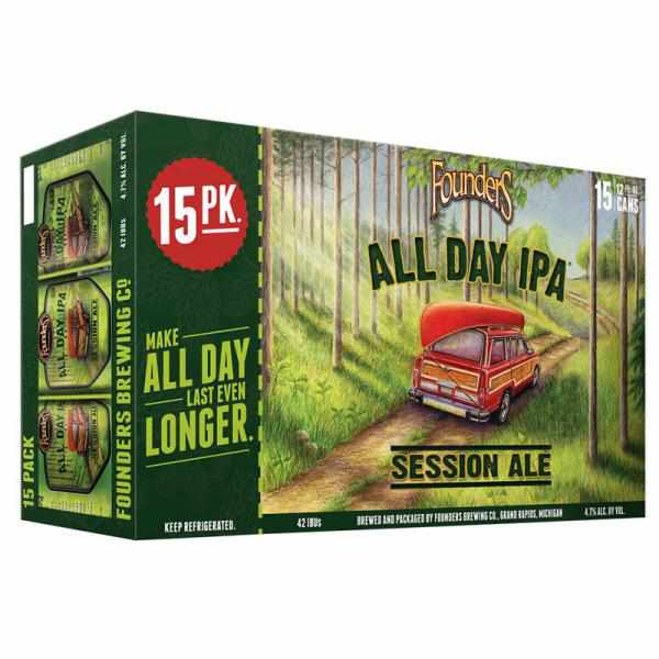 Founders All Day IPA Session Ale, 15 Pack, 12 Fl Oz Cans