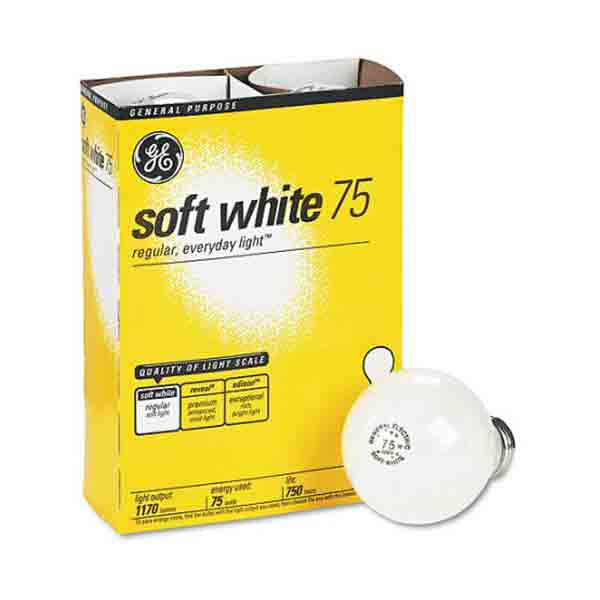 GE 41032-48 75-Watt A19, Soft White 4 Bulbs per Pack - Soft White (Soft White)