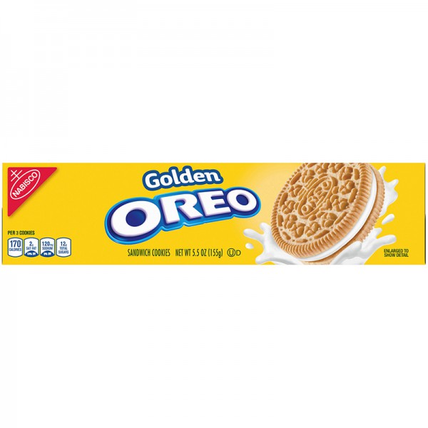 OREO Golden Sandwich Cookies, Vanilla Flavor, 1 Box (5.5 oz)