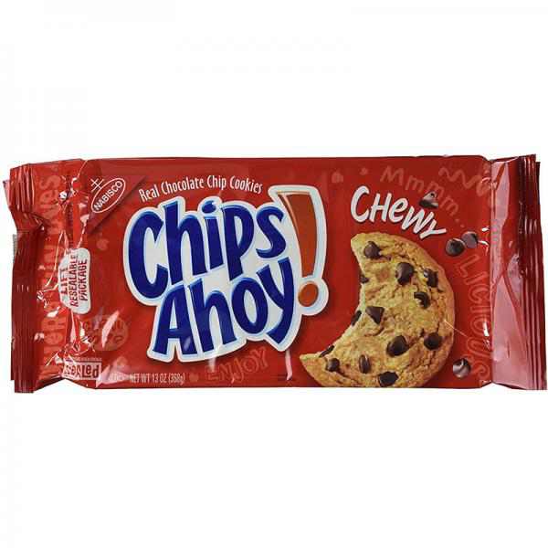 Nabisco, Chips Ahoy!, Chocolate Chip Chewy Cookies, 13oz Bag (Pack of 4)