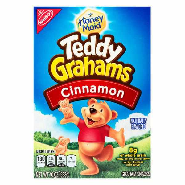 Teddy Grahams Crackers, (Cinnamon, 10-Ounce Boxes, 6-Pack)