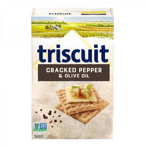 Triscuit Cracked Pepper & Olive Oil Whole Grain Wheat Crackers, 8.5 Oz