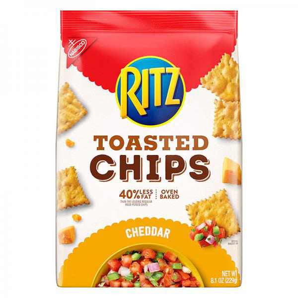 Ritz Toasted Chips, Cheddar - 8.1oz