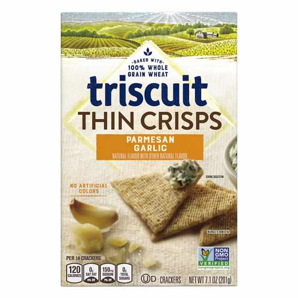 Nabisco Triscuit Parmesan Garlic Thin Crisps Crackers, 7.1 Oz.