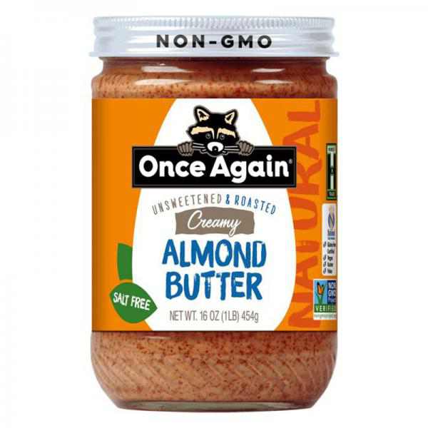 Once Again Creamy Almond Butter - Unsweetened and Roasted 16 Oz Jar