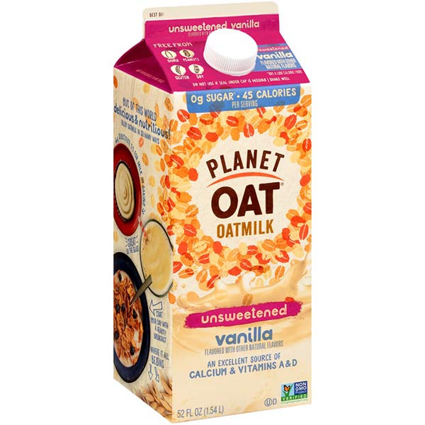 Planet Oat Oatmilk Unsweetened Vanilla, 52 Oz