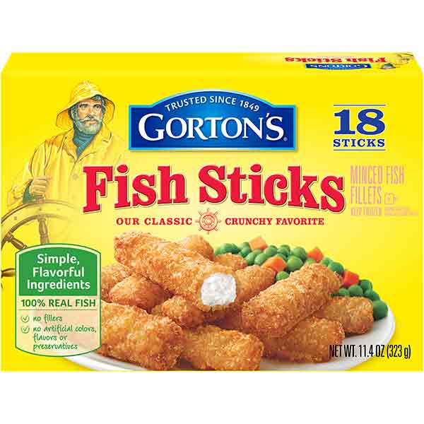 Gorton's - Fish Sticks Breaded Minced Fish - Crunchy Golden 11.40 oz