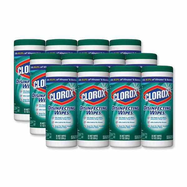Clorox 01593 Fresh Scent Bleach Free Disinfecting Wipe 35-Pack (Case of 12)