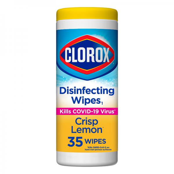 Clorox Disinfecting Wipes, Bleach Free Cleaning Wipes - Crisp Lemon - 35 Count