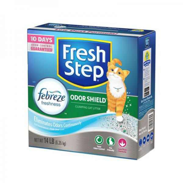 Fresh Step Odor Shield Scented Litter with the Power of Febreze, Clumping Cat Li