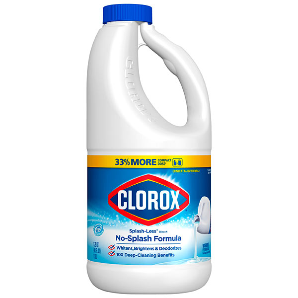 Clorox Splash-Less Bleach, Regular Regular - 40.0 Fl Oz