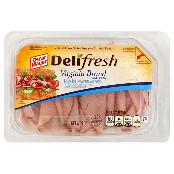Oscar Mayer Deli Fresh Virginia Brand Shaved Ham, 9 Ounce -- 12 per Case.