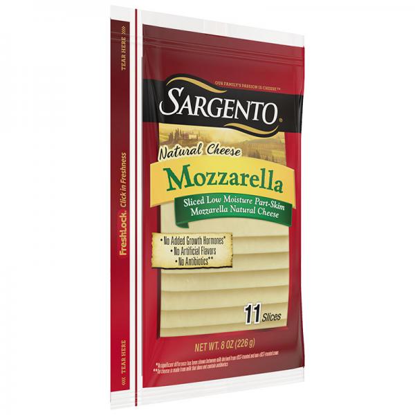 Sargento Low Moisture Sliced Mozzarella Natural Cheese - 8oz