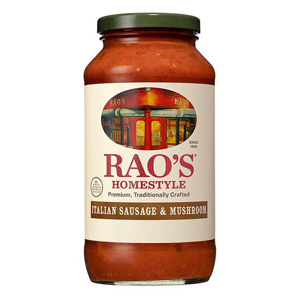 Rao's Homemade Homestyle All Natural Pasta Sauce Italian Sausage & Mushroom 12 Oz