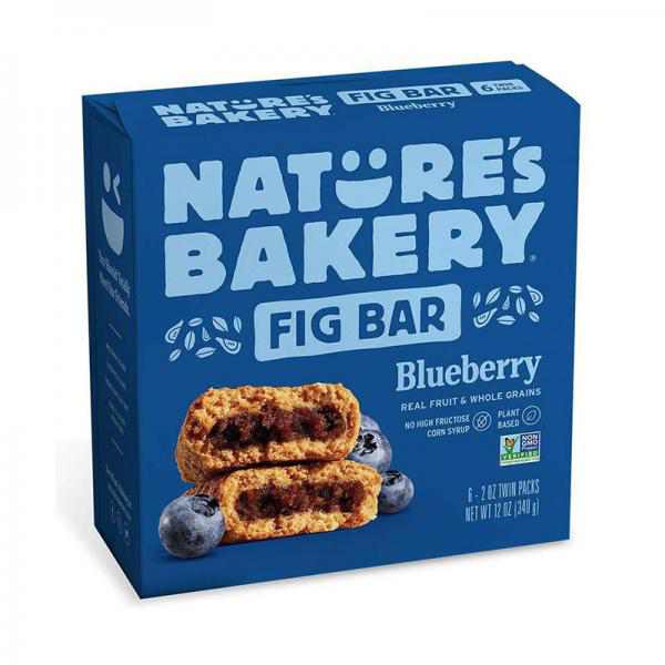 Nature's Bakery Whole Wheat Fig Bar, Blueberry, 6 Count (Pack of 12)