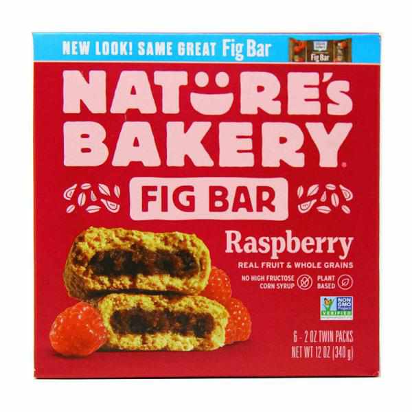 Nature's Bakery Whole Wheat Fig Bar, Raspberry, 6 twin packs, (Pack of 12)