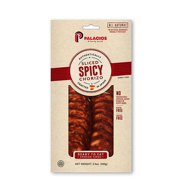 Palacios  Authentic Spanish Chorizo Sliced Imported From Spain Spicy 3.5oz