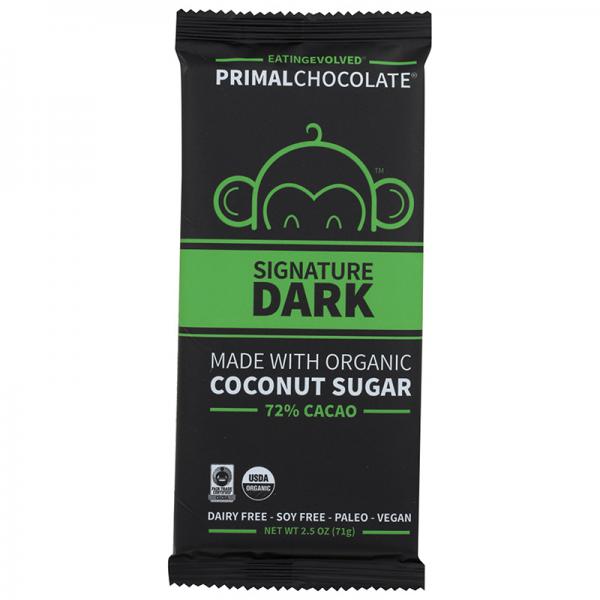 Eatingevolved Primal Chocolate, Signature Dark, 2.5 Oz, Pack of 8