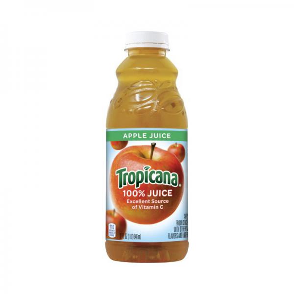 Tropicana Apple 100% Juice 32 Fluid Ounce Plastic Bottle