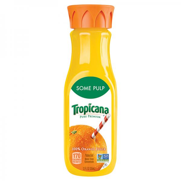 Tropicana Pure Premium, 100% Orange Juice Some Pulp, 12 Fl. Oz.