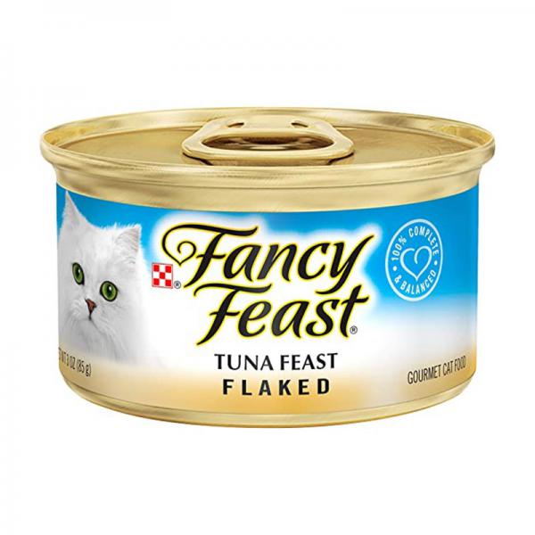 Fancy Feast Wet Cat Food, Flaked, Tuna Feast, 3-Ounce Can, Pack of 24