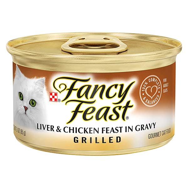Fancy Feast Gravy Wet Cat Food, Grilled Liver & Chicken Feast, 3 Oz. Can