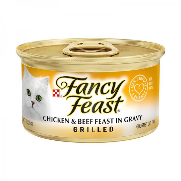 Fancy Feast Chicken & Beef Feast in Gravy Grilled Gourmet Cat Food