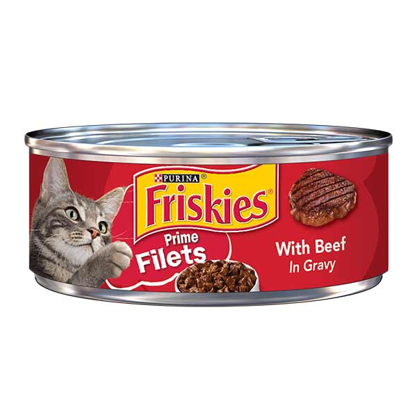 Friskies Gravy Wet Cat Food, Prime Filets With Beef in Gravy, 5.5 oz. Can