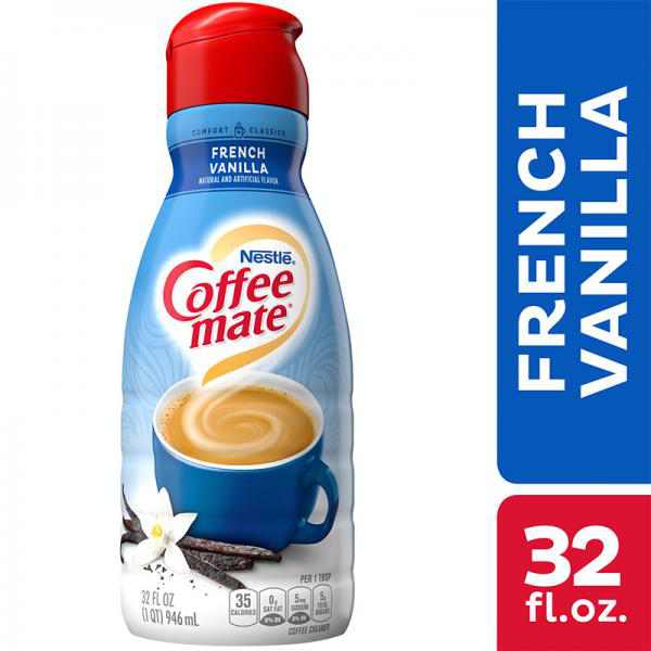 COFFEE MATE French Vanilla Liquid Coffee Creamer 32 Fl. Oz. Bottle Non-dairy Lac