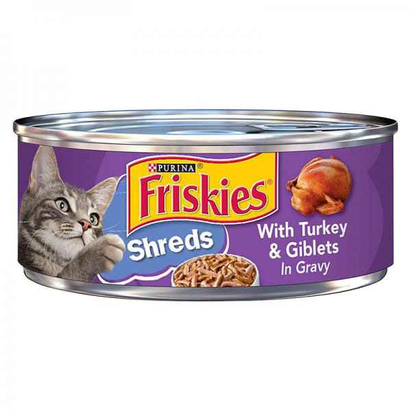 Purina Friskies Shreds Wet Cat Food Turkey & Cheese Dinner In Gravy - 5.5oz