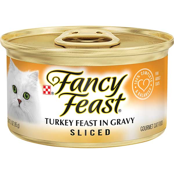 Fancy Feast Gravy Wet Cat Food, Sliced Turkey Feast in Gravy, 3 oz. Can