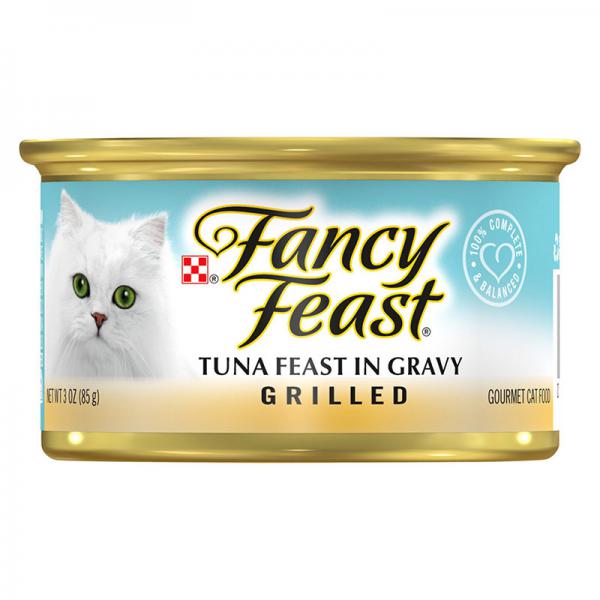 Fancy Feast Wet Cat Food, Grilled, Tuna Feast in Gravy, 3-Ounce Can, Pack of 24