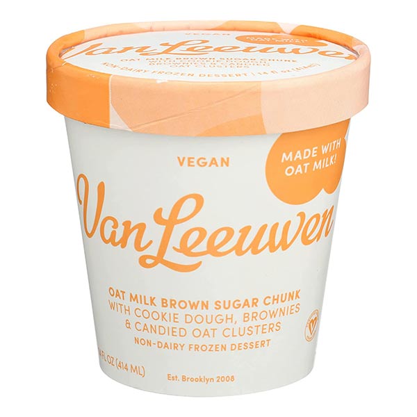 Van Leeuwen Ultra Premium Helado - Vegano - Chunk de azúcar moreno de avena (leche de avena) | lote pequeño | 14 oz