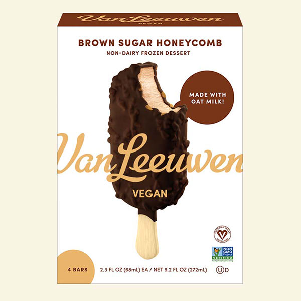 Van Leeuwen Brown Sugar Honeycomb Non Dairy Frozen Dessert Bars, Brown Sugar Honeycomb