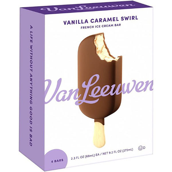 Van Leeuwen Vanilla Caramel Swirl French Ice Cream Bar, Vanilla Caramel Swirl