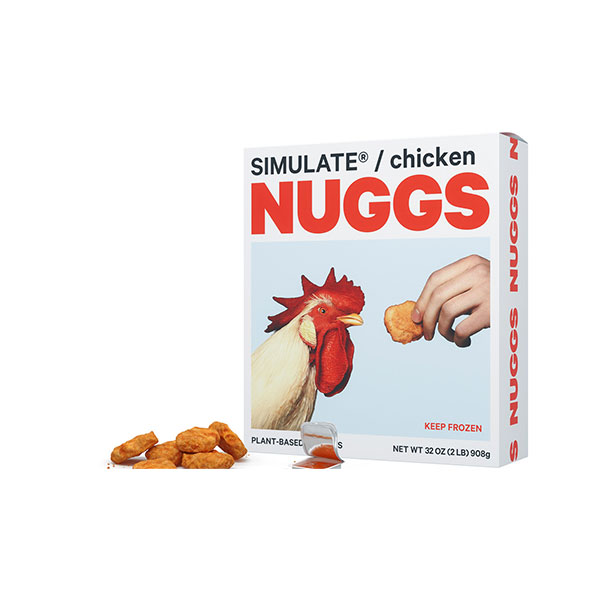 Simulate Nuggs Original Plant Based Chicken Nugget -- 8 per case