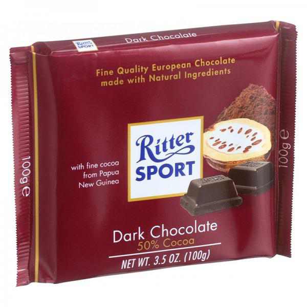 Ritter Sport Dark Chocolate Bar, 3.5 Oz