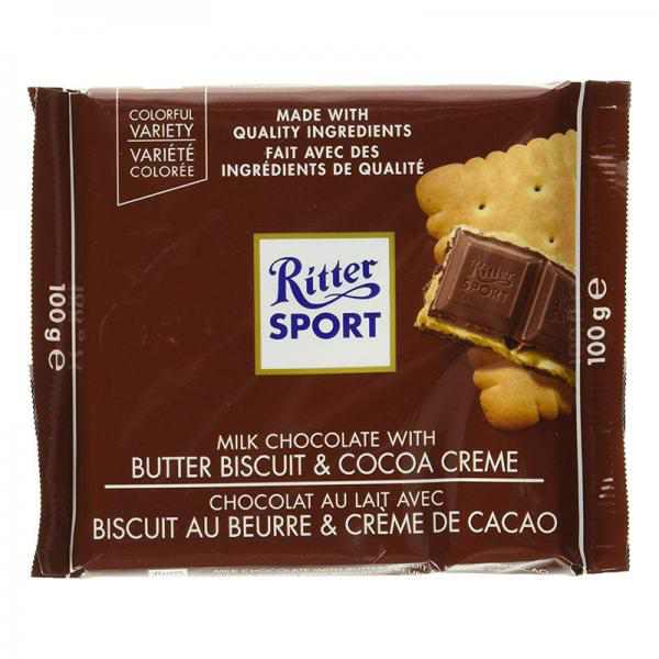 Ritter Sport, Milk Chocolate with Butter Biscuit, 3.5-Ounce Bars (Pack of 11)