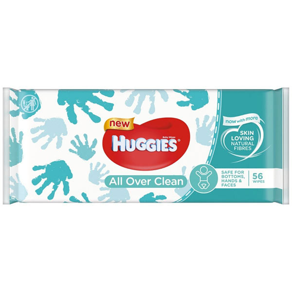 Huggies All Over Clean Baby Wet Wipes 56 Pieces