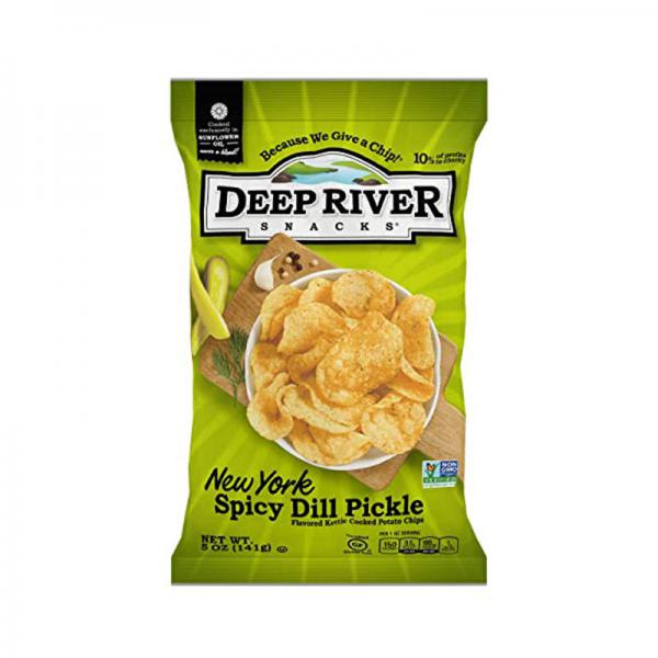 New York Spicy Dill Pickle Kettle Chips, 5-Ounce Bags (Pack of 5)