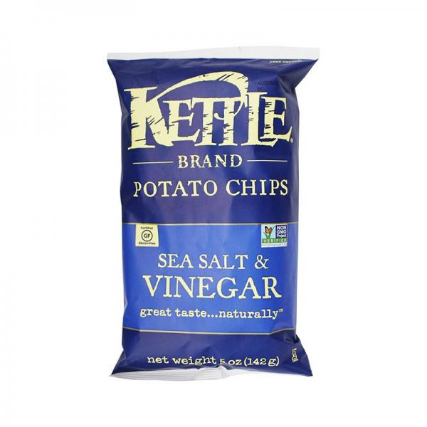 Sea Salt & Vinegar Kettle Chips, 5oz, 12 Ct